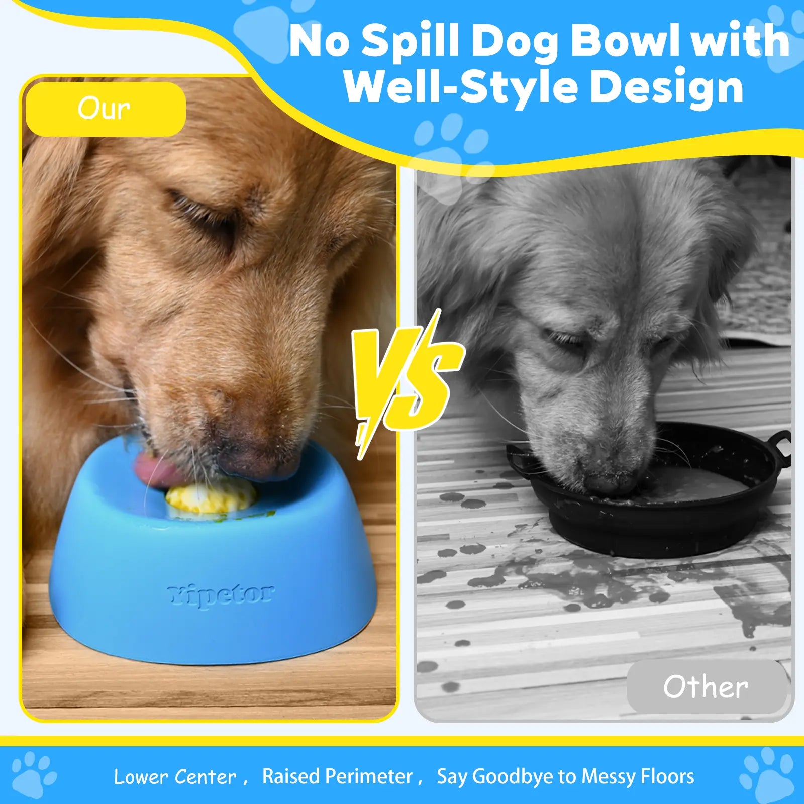 Yipetor OrbitLick™ Slow Feeder Bowl – Interactive Rolling Ball Liquid Lick Mat for Dog Enrichment & Nutrition