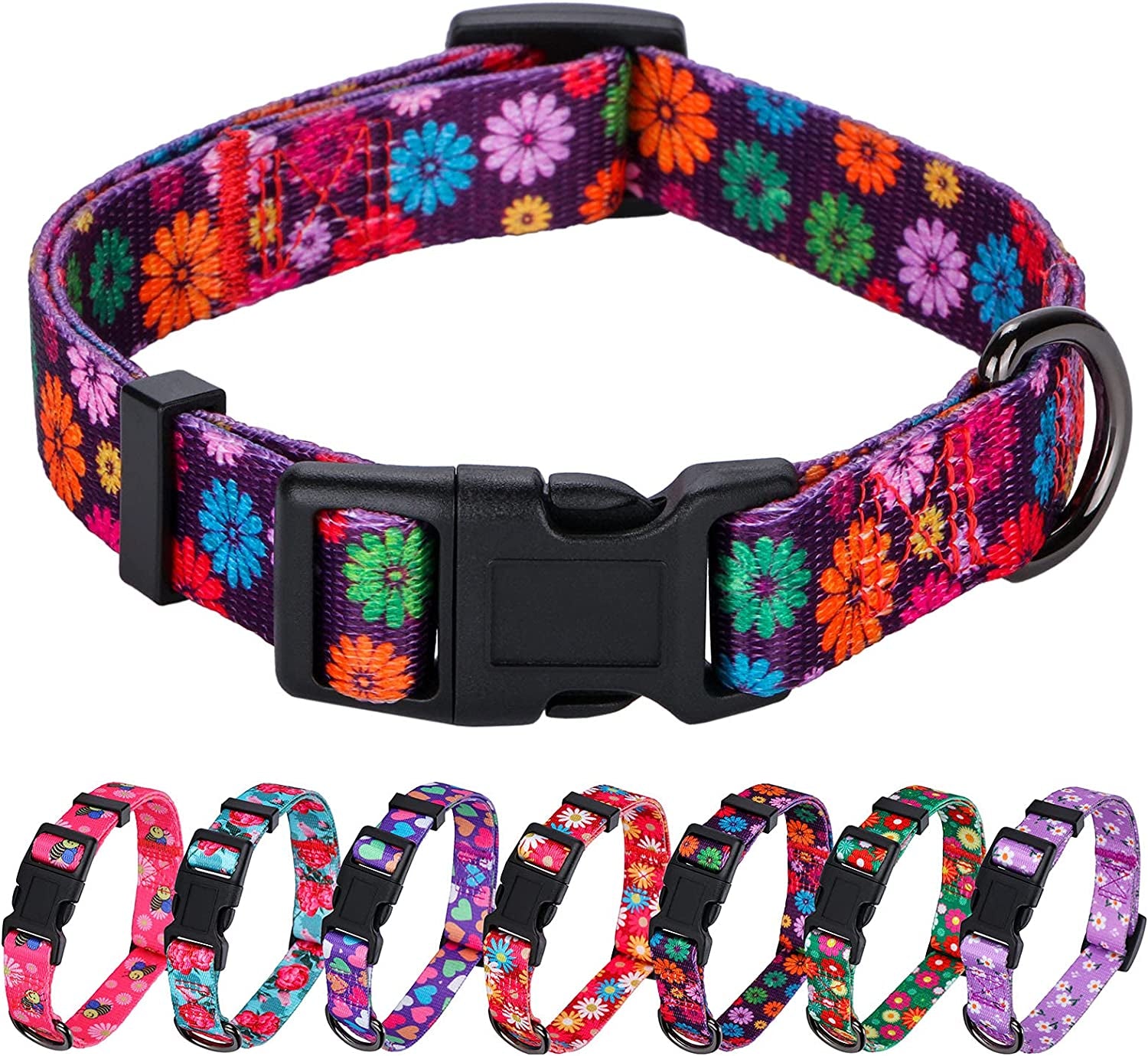 BlossomPaws™ Adjustable Violet Dog Collar