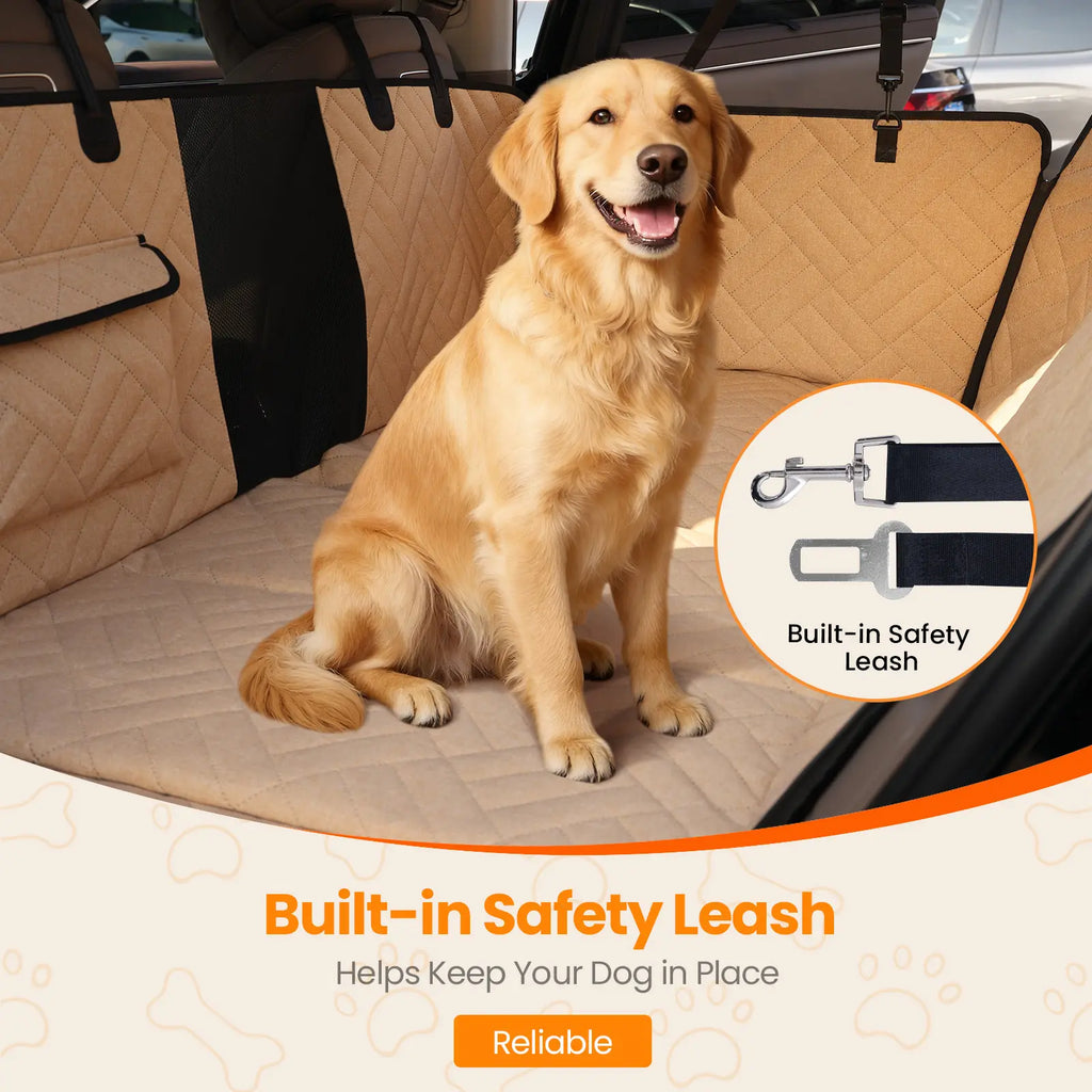 Dog Car Seat Full-Cover Waterproof Back Seat Protector, Foldable
