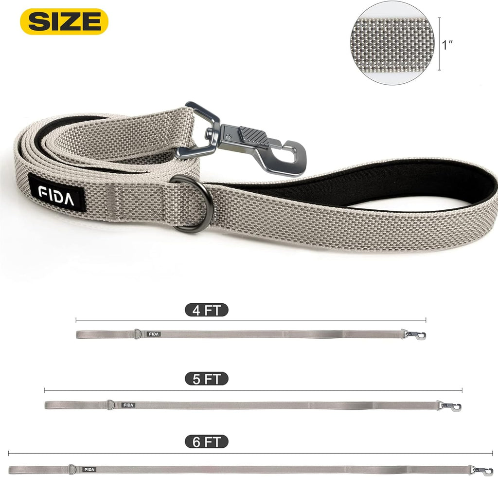 6 FT Heavy Duty Dog Leash with 2 Comfortable Padded Handles