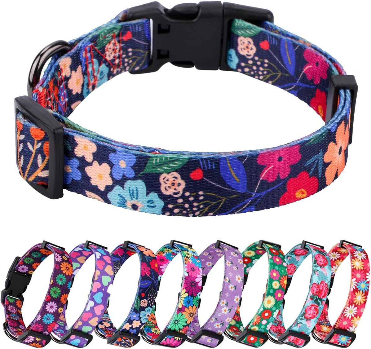 BlossomPaws™ Adjustable Violet Dog Collar