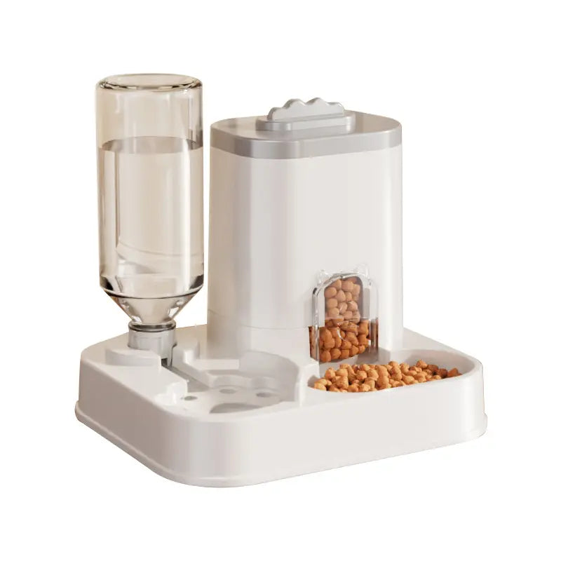 The PureFlow™ 2-in-1 Pet Feeder & Waterer – Gravity-Fed Food Basin & Automatic Dispenser